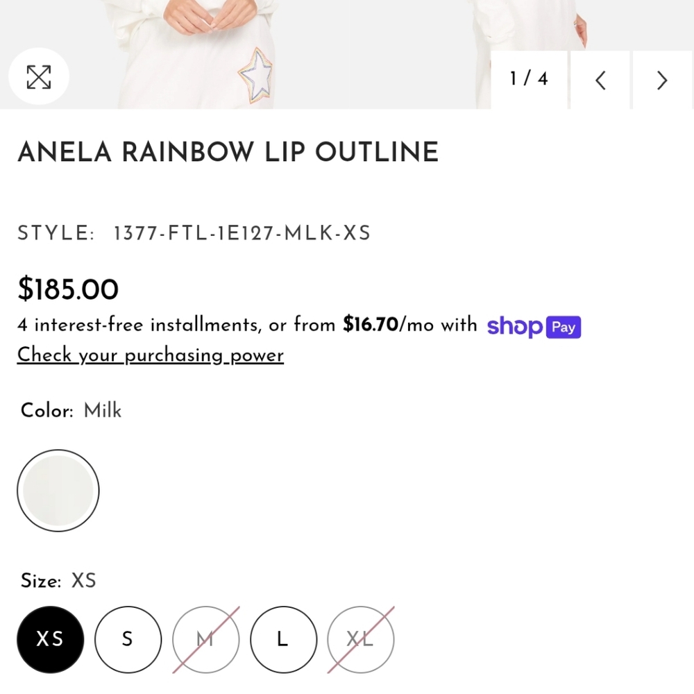 Lauren Moshi Embroidered Lip Anela sweatshirt - Picture 12 of 14